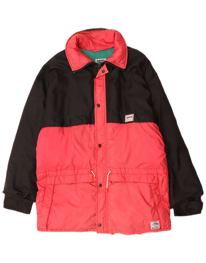 Dolomite Mens Loose Fit Ski Jacket UK 38 Medium Pink Colourblock Nylon