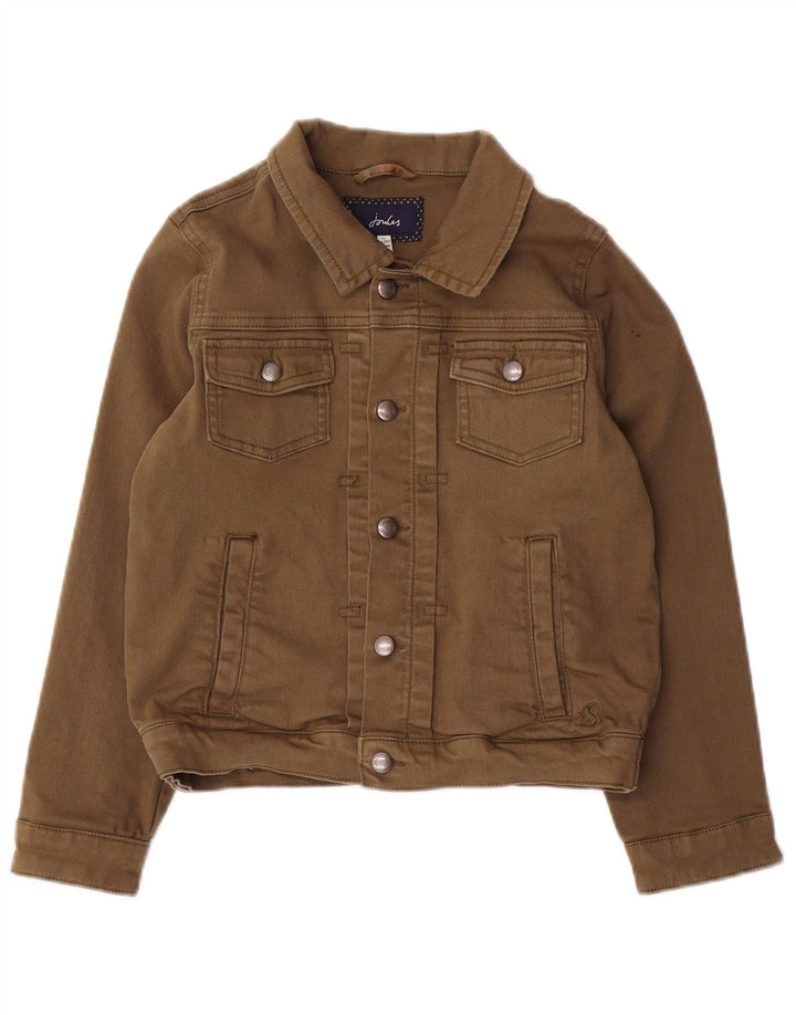 Joules Boys Denim Jacket 8-9 Years Khaki Cotton