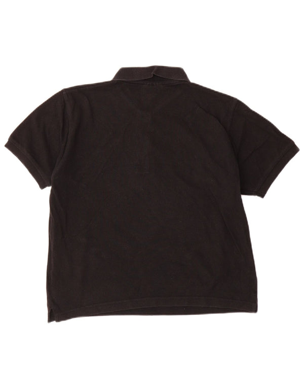 Champion Womens Polo Shirt UK 12 Medium Black Cotton