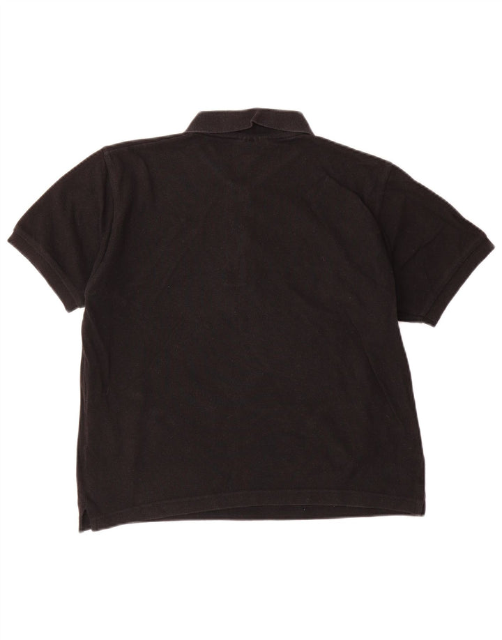 Champion Womens Polo Shirt UK 12 Medium Black Cotton