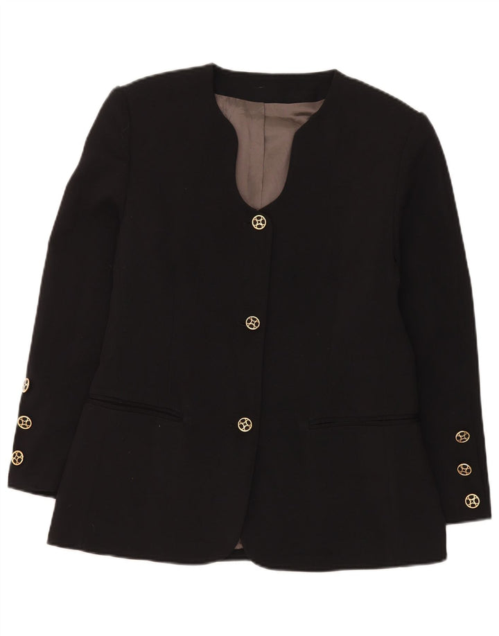 Jachetă vintage pentru femei cu 3 nasturi IT 44 Medium Black