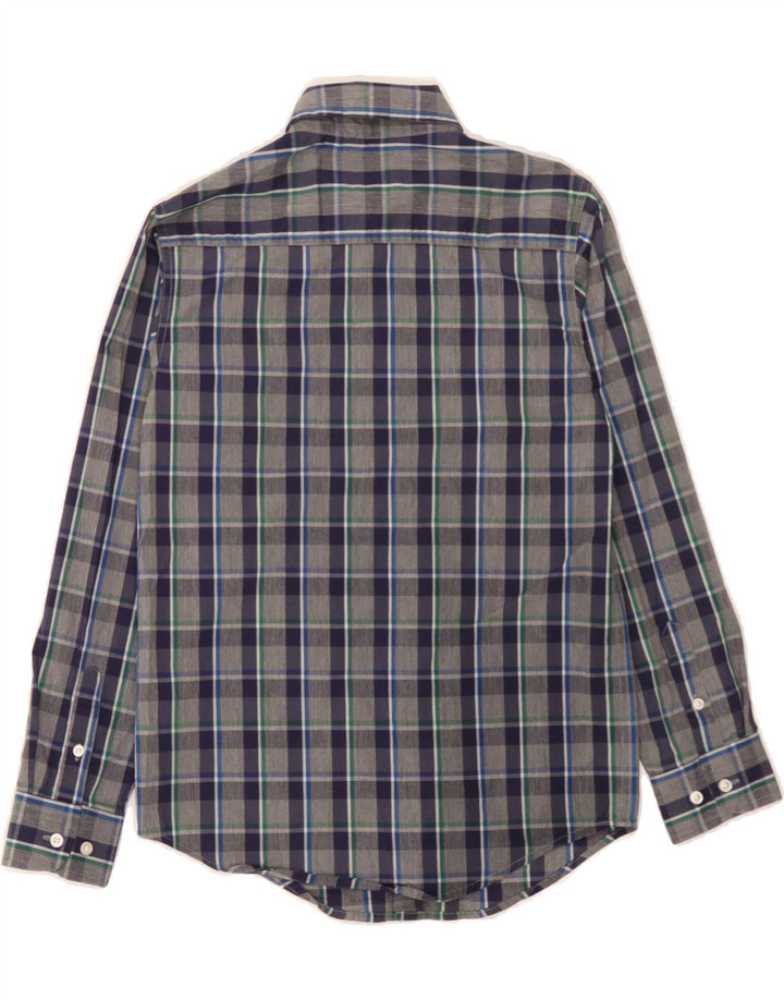 IZOD Boys Shirt 10-11 Years Medium Navy Blue Check Cotton Vintage Izod and Second-Hand Izod from Messina Hembry 