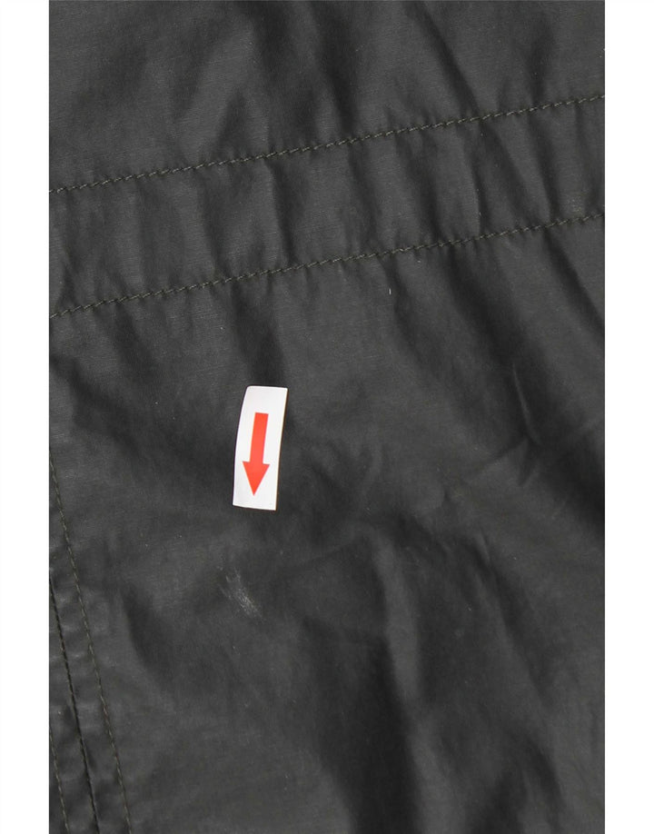 Marks & Spencer Womens Hooded Waxed Parka Jacket UK 14 Large Grey