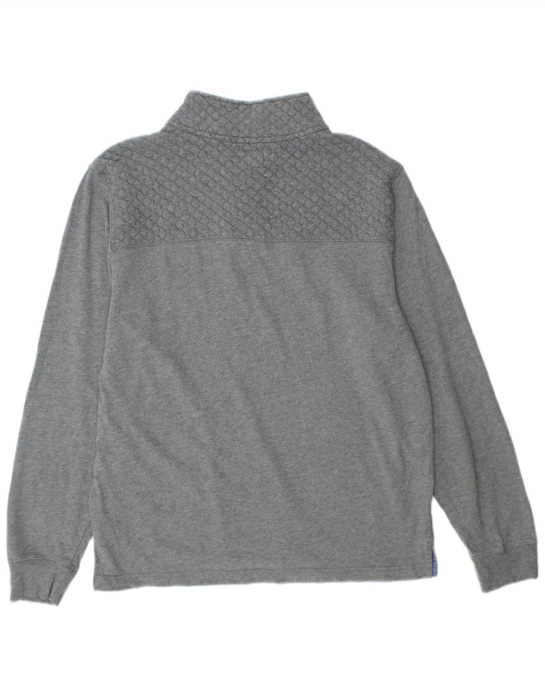 Brooks Brothers Mens Zip Neck Top Long Sleeve Large Grey Cotton