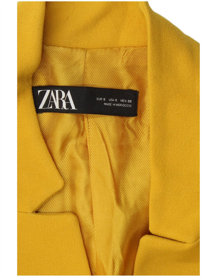 Giacca blazer aperta da donna ZARA UK 10 piccola gialla