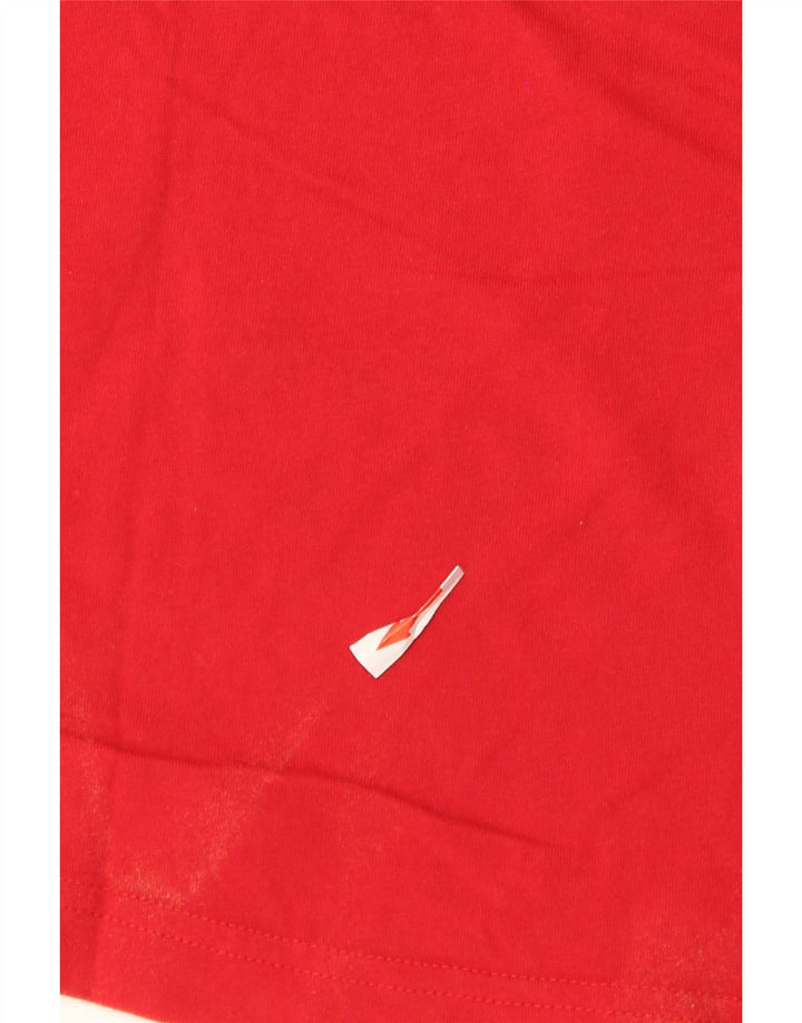 T-shirt grafica da uomo Puma Top in cotone rosso medio
