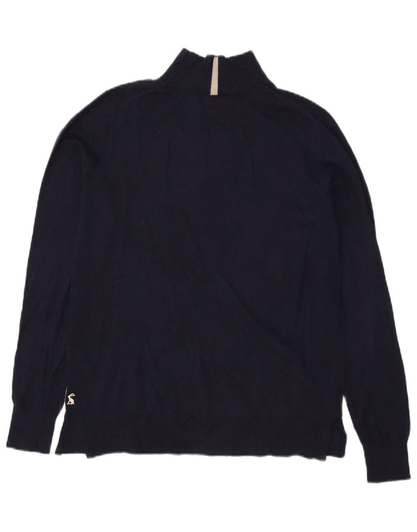 Joules Pull col roulé pour femme UK 12 Bleu marine moyen Coton