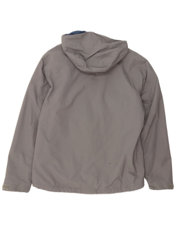 Columbia Windbreaker-jakke med hætte til mænd UK 38 Medium Grey Colourblock