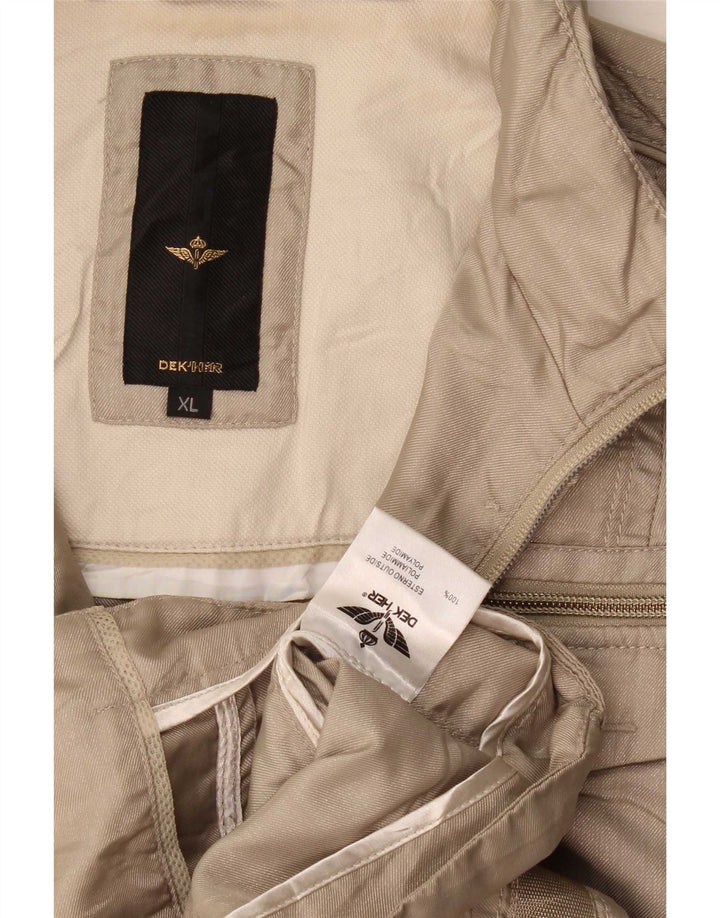 Dek'Her Womens Hooded Utility Jacket UK 18 XL Beige Polyamid