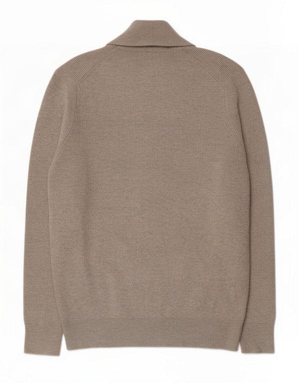 Marks & Spencer Mens Shawl Neck Cardigan Sweater Medium Grey Polyester