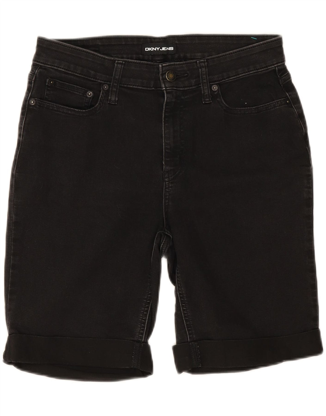 Dkny Womens Denim Shorts US 10 Medium W28 Black Cotton