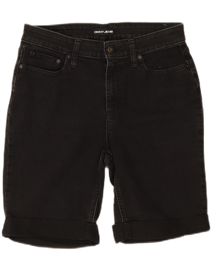 Dkny Womens Denim Shorts US 10 Medium W28 Black Cotton