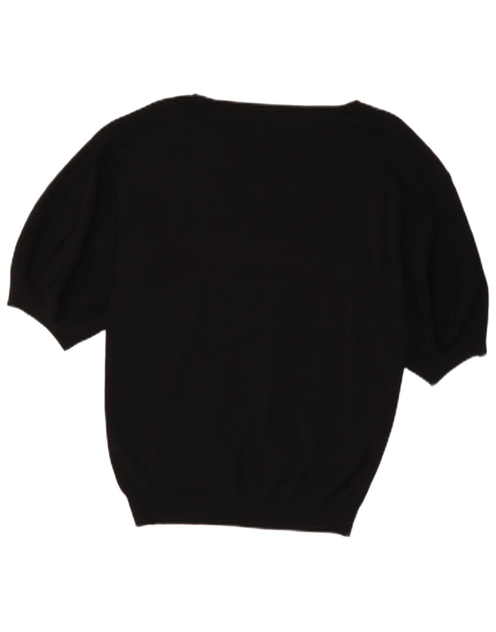 Massimo Dutti Damen-Pullover mit U-Boot-Ausschnitt, Gr. 10, Größe S, Schwarz