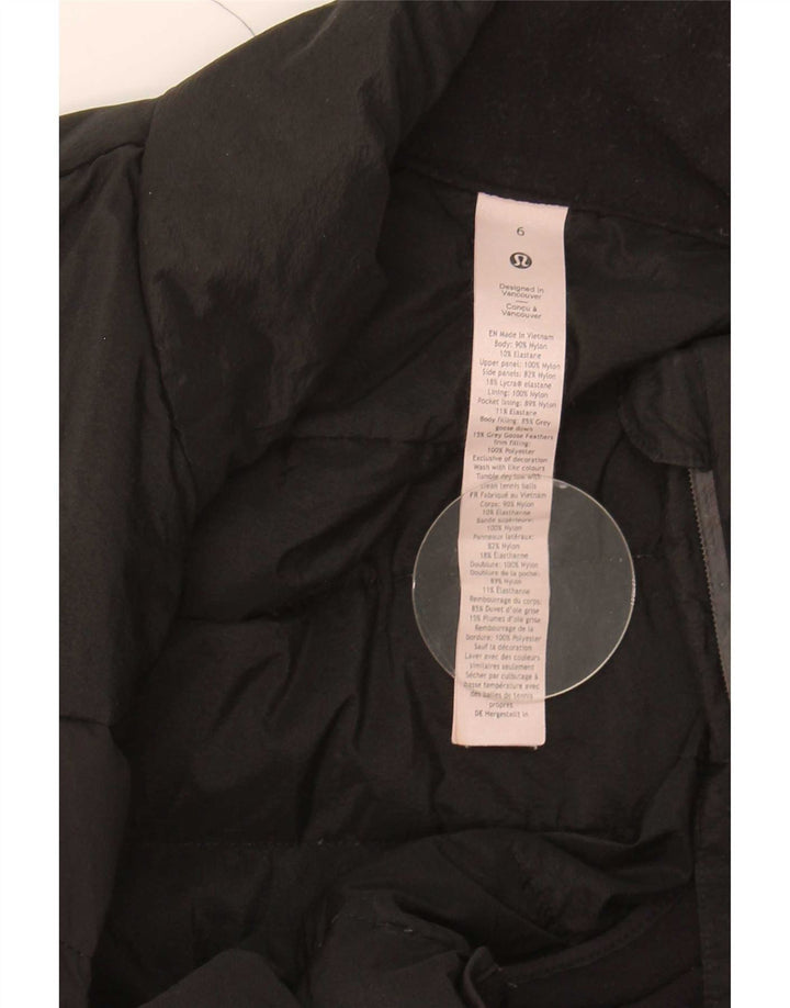 Lululemon Damen Weste US 6 Mittelschwarzes Nylon