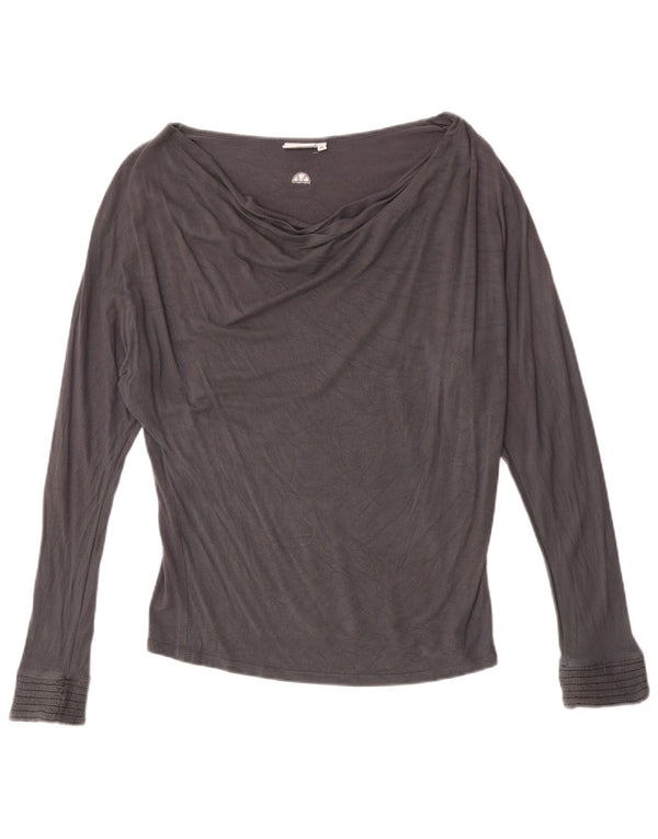 Ellesse Womens Top Long Sleeve UK 14 Medium Grey