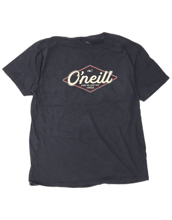 O'Neill Womens Modern Fit Graphic T-Shirt Top UK 16 Large Navy Blue Cotton