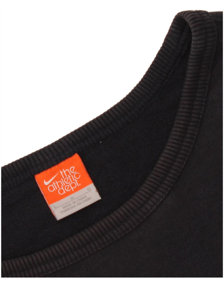 NIKE Mens Graphic Sweatshirt Jumper Large Navy Blue