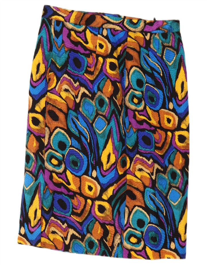 Vintage Womens Straight Skirt W32 Large Multicoloured Ikat