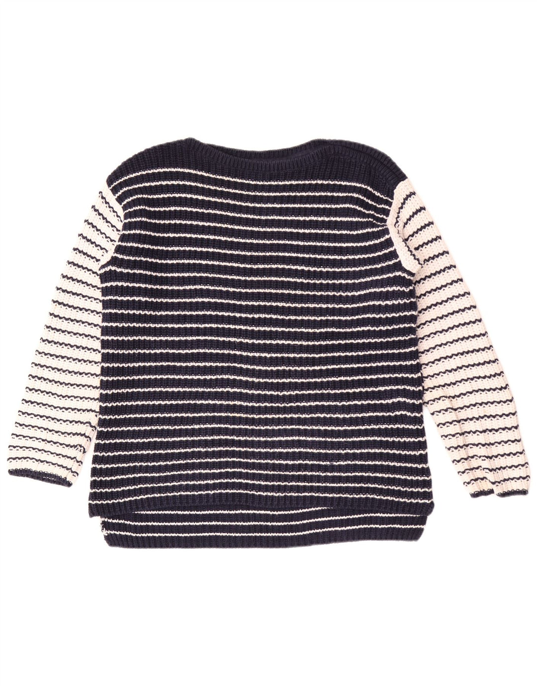 Marks & Spencer Dame Boat Neck Jumper Sweater UK 14 Medium Navy Blue