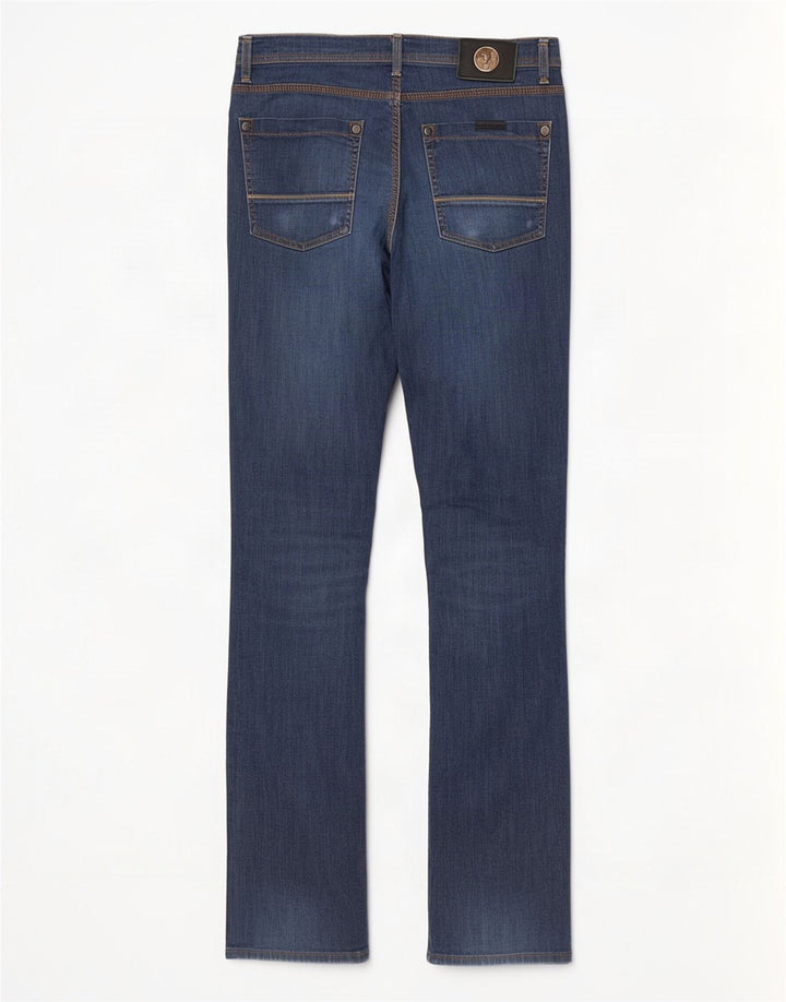 Trussardi Womens Straight Jeans W30 L32 Navy Blue Cotton