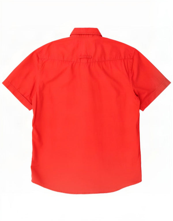Camel Active Mens Short Sleeve Shirt Medium Red Cotton