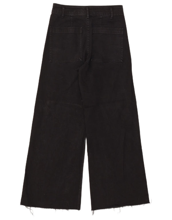 Jeans da donna Zara The Marine a gamba larga EU 38 Small W28 L28 Cotone nero