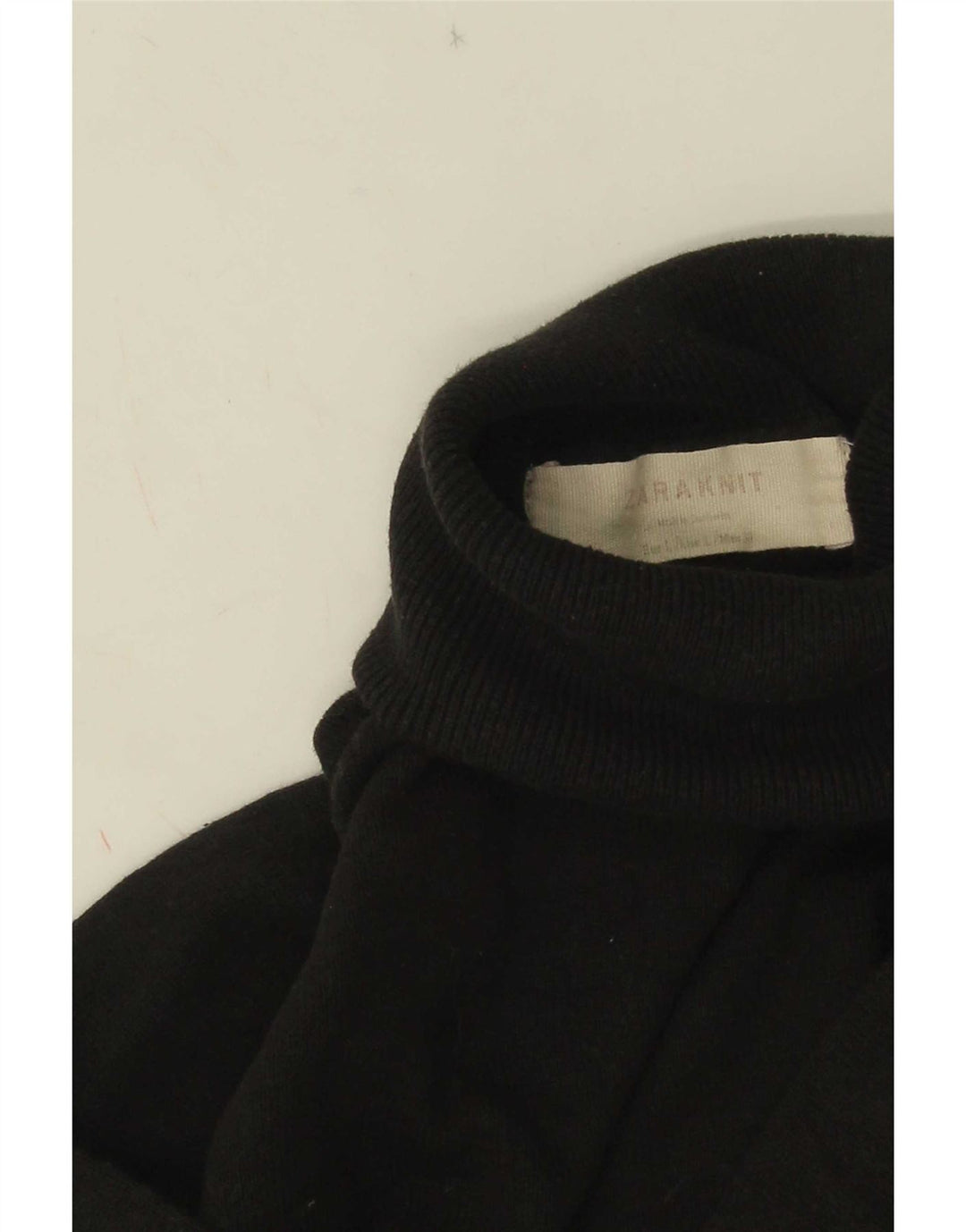 Zara Dame Rullehals Sweater UK 14 Stor Sort