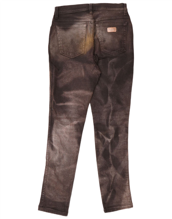 Wrangler Womens Slim Jeans W34 L32 Brown Tie Dye