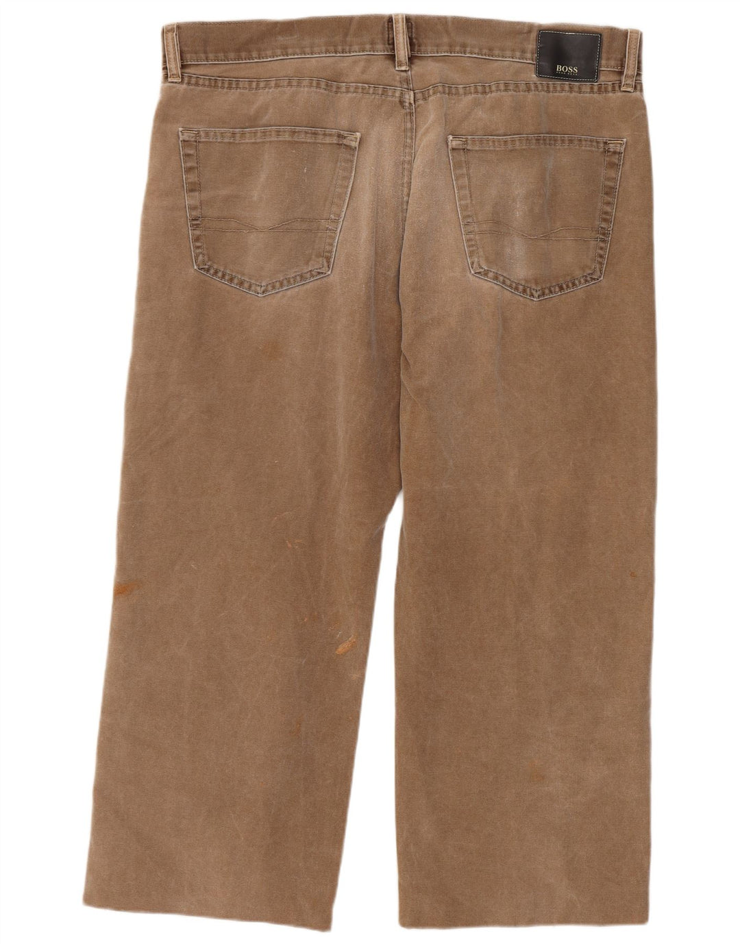 HUGO BOSS Mens Cropped Jeans W38 L25 Brown Cotton