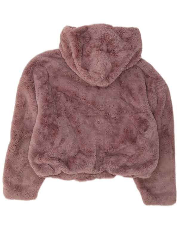 Topshop Γυναικείο Teddy Bear Crop Bomber Jacket UK 14 Medium Pink