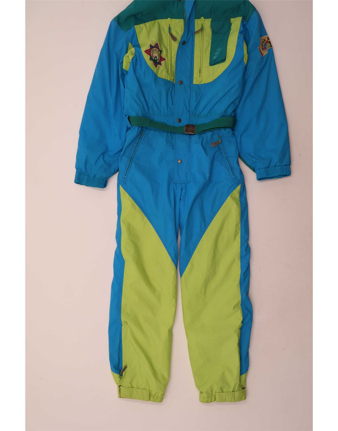 Vintage ανδρική φόρμα σκι IT 48 Medium Blue Colorblock Nylon
