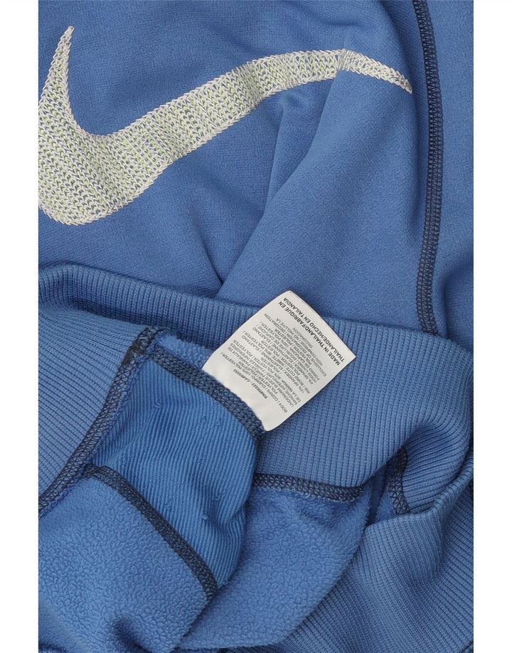 Felpa con cappuccio grafica da donna Nike UK 10 Small blu poliestere