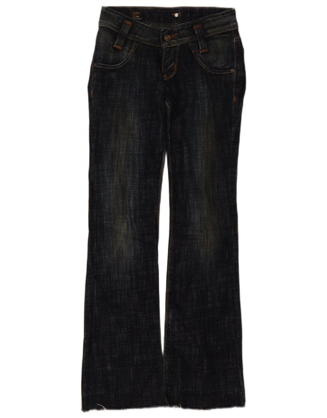 Lee Womens Leola Bootcut Jeans W26 L33 Navy Blue Cotton