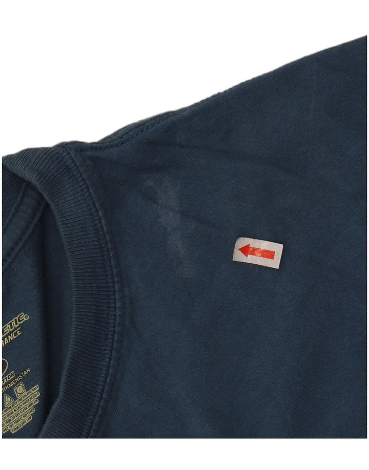 T-shirt da uomo Russell Athletic Top grande in cotone blu