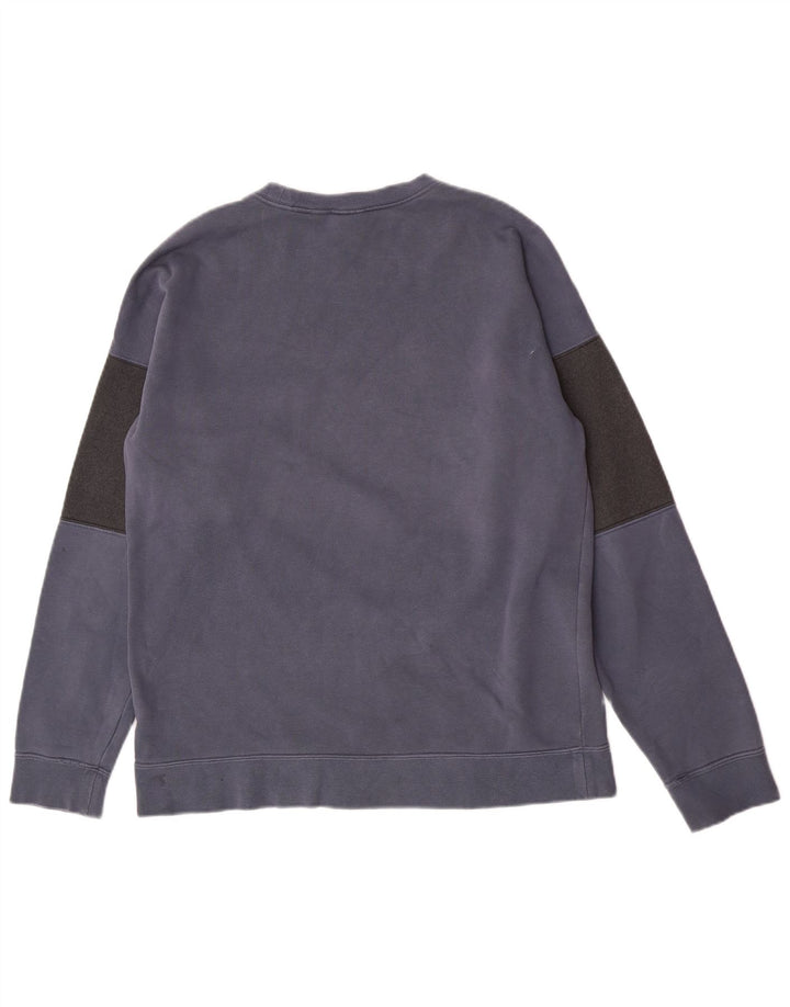Nike Mens Graphic Sweatshirt Jumper Medium Blue Colourblock Cotton