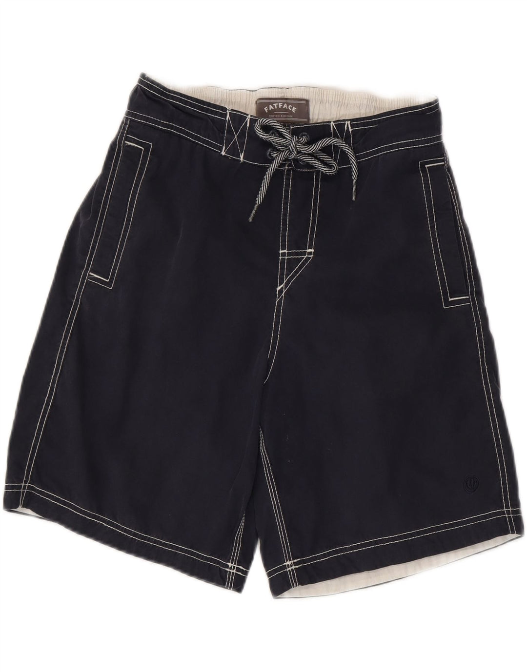 Fat Face Mens Swimming Shorts Medium  Navy Blue Cotton