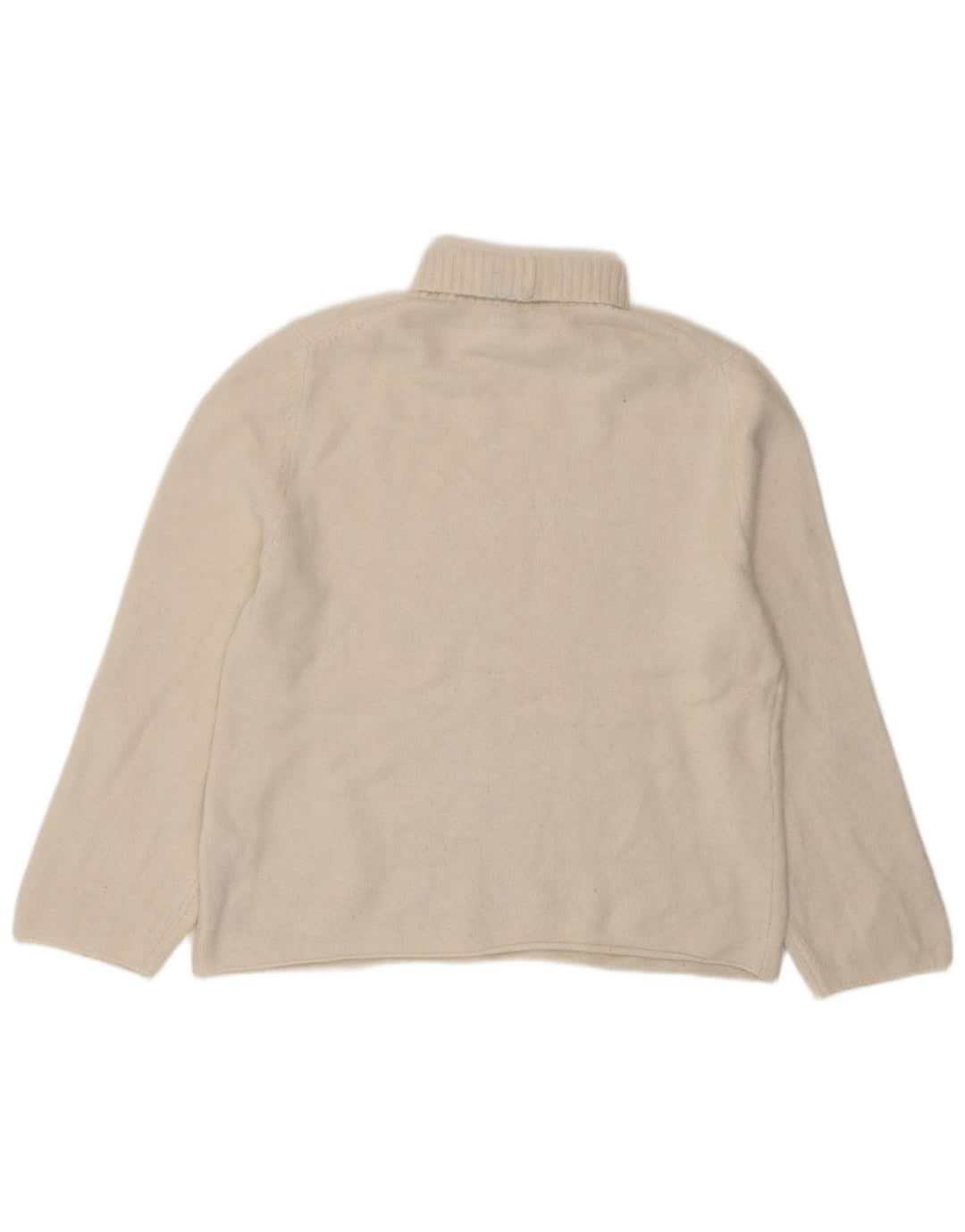 Zara Damen-Pullover mit Rollkragen, übergroß, Gr. 10, Größe S, Weiß, Acryl