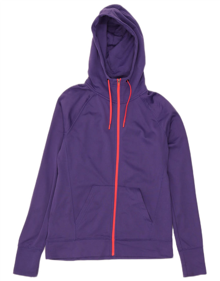 Champion Womens Performance Zip Hoodie Sweater UK 10 Small Purple Polyester