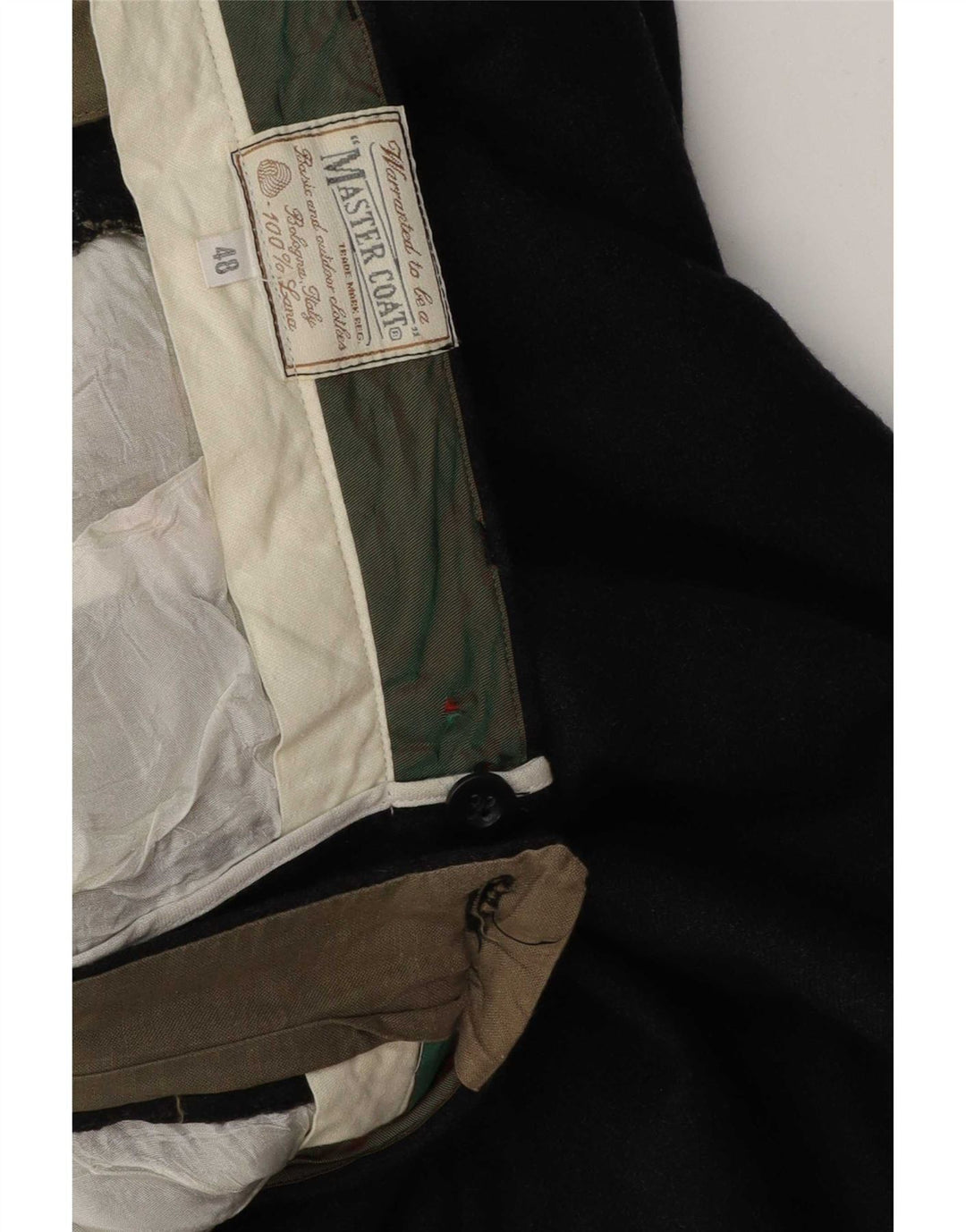 Męskie spodnie garniturowe Master Coat IT 48 Medium W32 L29 Szara wełna