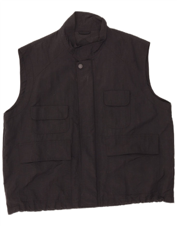 Person's Mens Utility Gilet UK 44 2XL Black Nylon