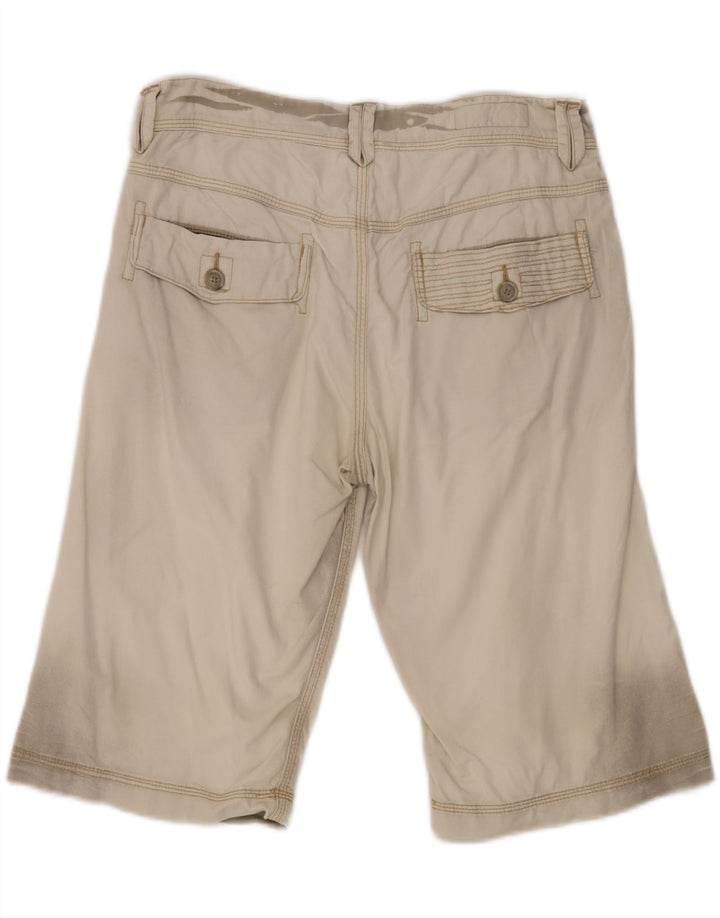 Marlboro Classics Mens Bermuda Shorts W31 Medium Beige Cotton