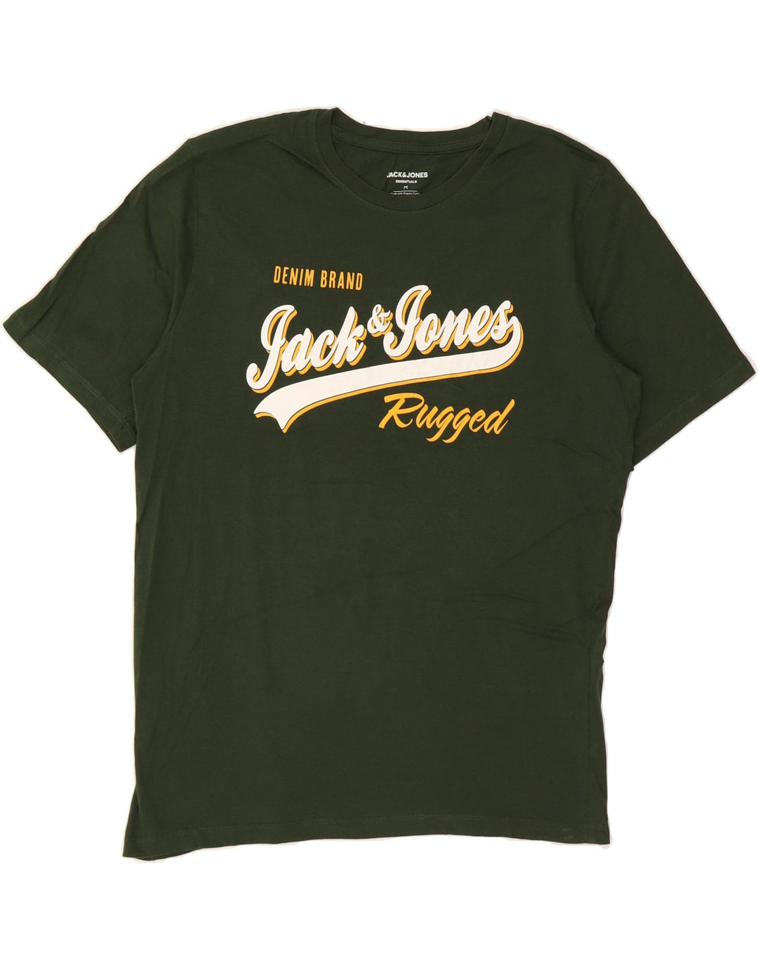 JACK & JONES Mens Graphic T-Shirt Top Medium Green Cotton Vintage Jack & Jones and Second-Hand Jack & Jones from Messina Hembry 