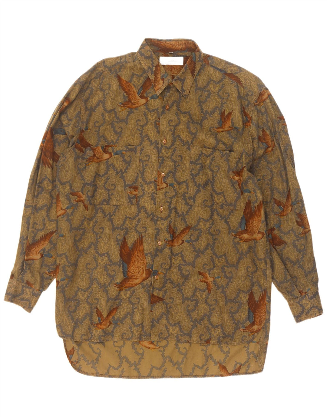 Millibar Chemise Homme Large Beige Paisley Coton