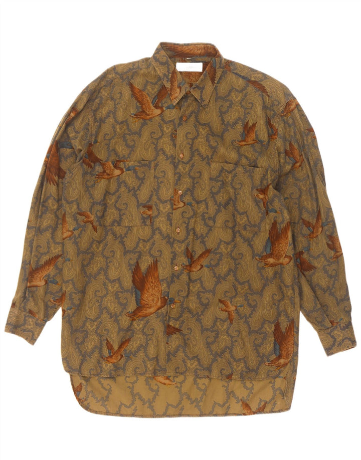 Millibar Chemise Homme Large Beige Paisley Coton