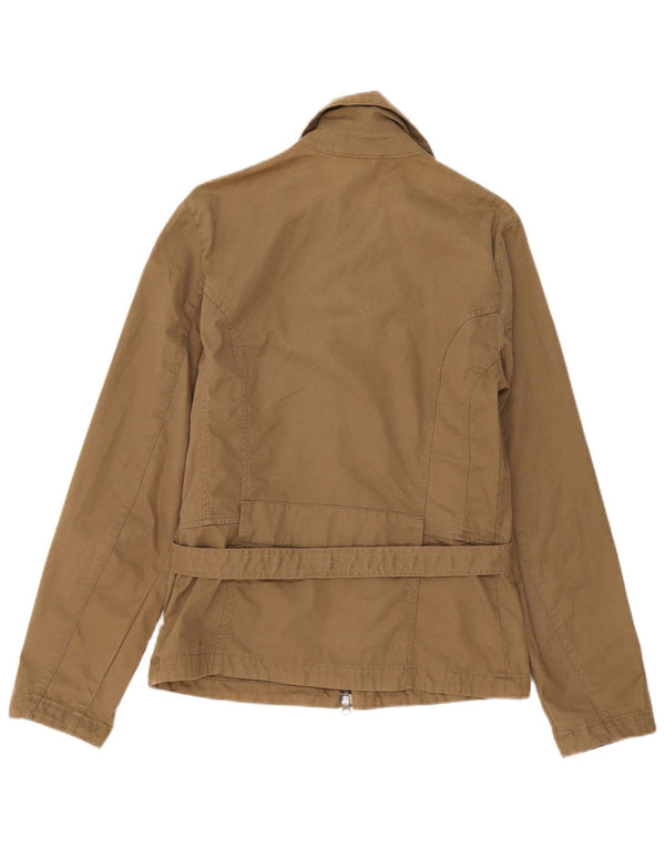 Napapijri Womens Geographic Utility Jacket UK 18 XL Khaki Cotton