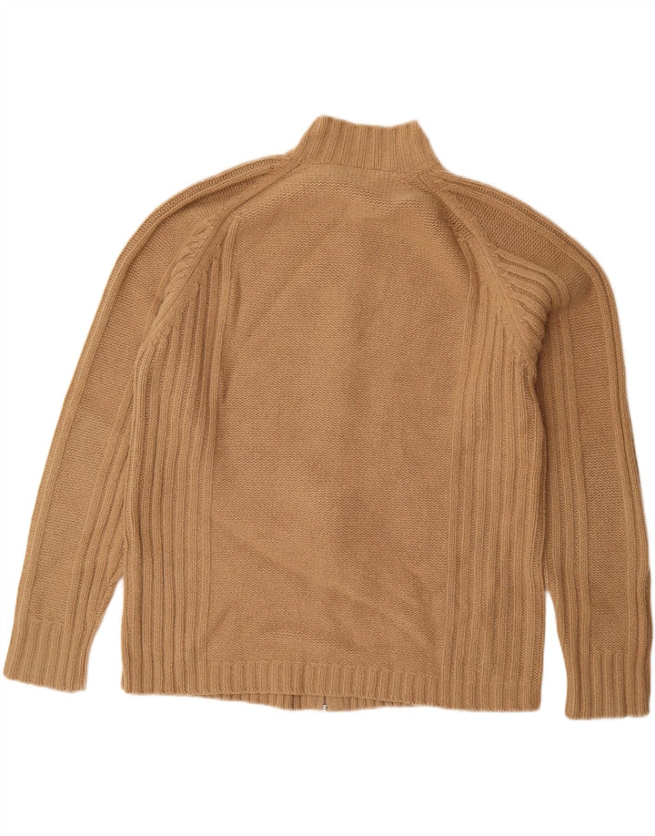 Ted Baker Herre Cardigan Sweater Str. 5 XL Beige Lammeuld