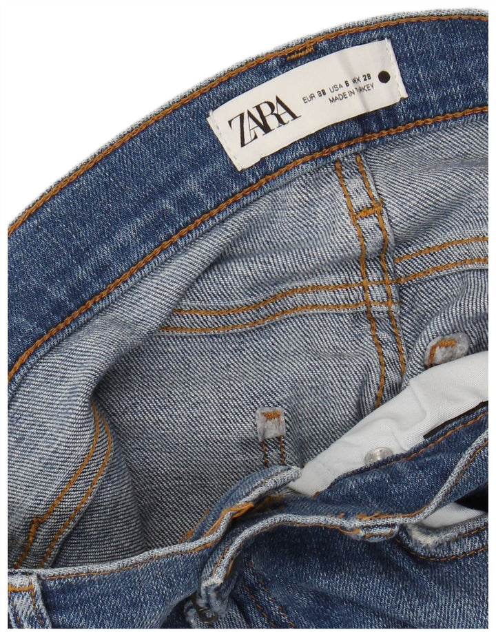 ZARA Straight Jeans til kvinder EU 38 Small W28 L27 Blå