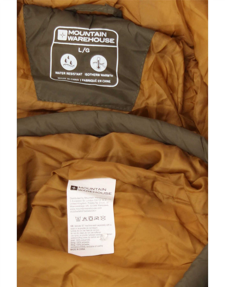 Mountain Warehouse Wattierte Herrenjacke mit Kapuze, UK 40, Größe L, Khaki, Polyamid
