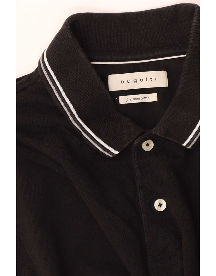 Bugatti herre poloshirt Medium sort stribet