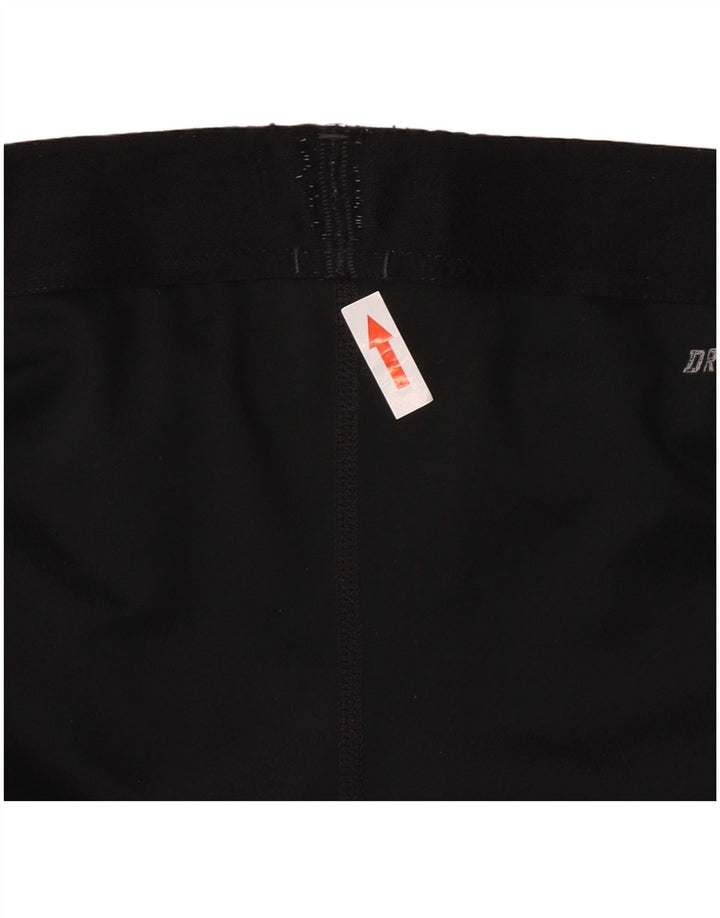 Nike Damen Dri Fit Capri Leggings UK 10 Small Schwarz Polyester